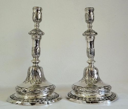 Candelabros dobles de plata